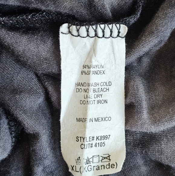 Ron Jon Surf Shop Tye Dye Front Gray Black, Knot Sleeveless Tank Women's Size XL - Picture 7 of 11